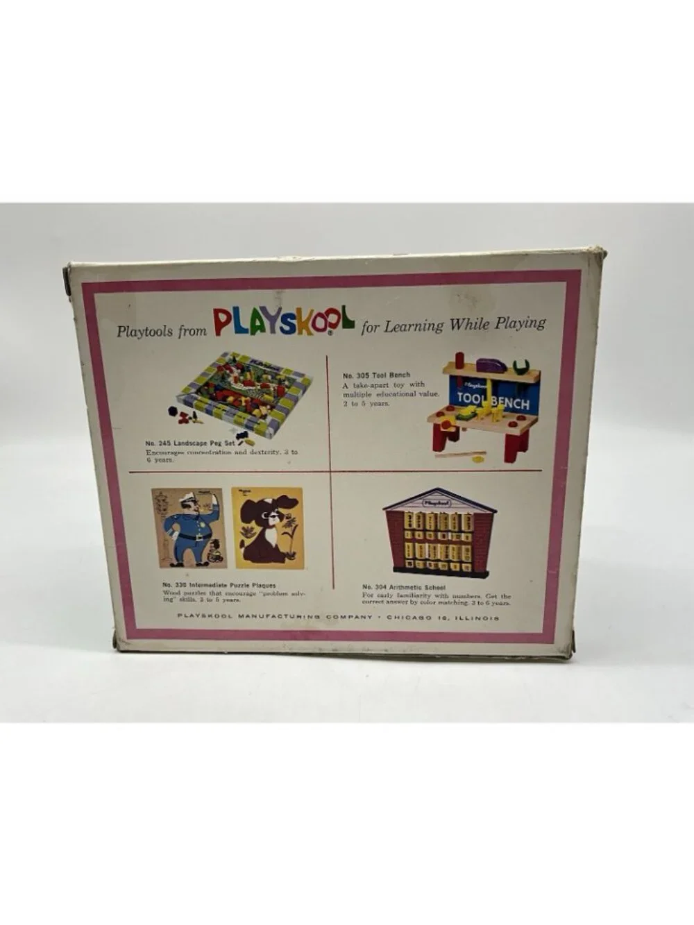 PLAYSKOOL Vintage Red Box Lacing Boot Learning While Playing in Original Box